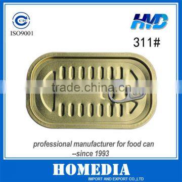 311# Easy Open Lid/Easy Open End/Tinplate EOE/ Can Lid/ Sardines square Can Cover                        
                                                Quality Choice