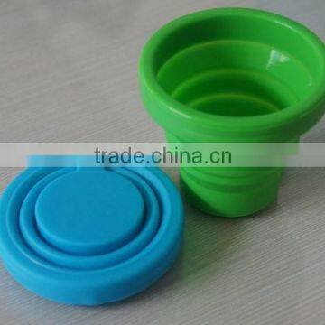 Travel Camping Folding Silicone Rubber Cup With Lid photo-2