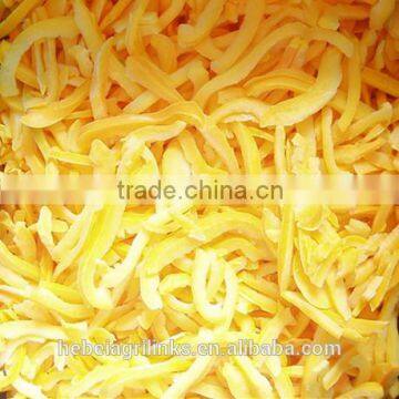 Frozen style yellow bell pepper strips