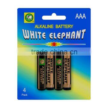 Top Selling White Elephant brand LR03 AAA AM-4 Alkaline Battery