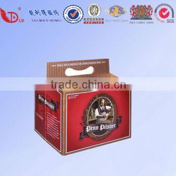 Custom printing six pack cardboard beer box,beer bottle shipping box