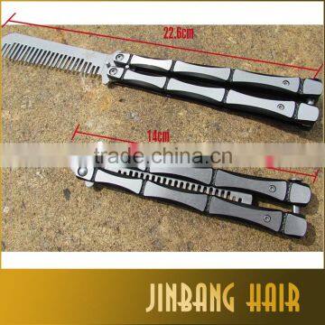 Hot Selling Stainless Steel Practice Training Butterfly Balisong Style Knife Comb