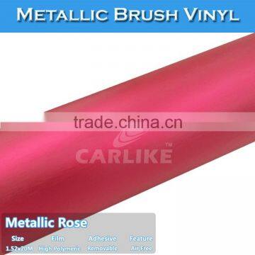 CARLIKE Metallic Brushed Rose Chrome Car Whole Body Wrap Vinyl Sticker photo-3