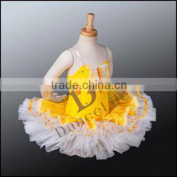 CP036 Yellow professional ballet dance tutu dress ballet costumes children for sale