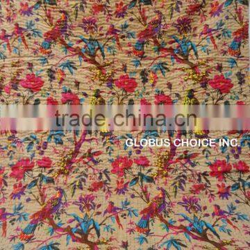Indian Handmade Quilt Queen Kantha Bedspread Cotton Jaipuri Quilt
