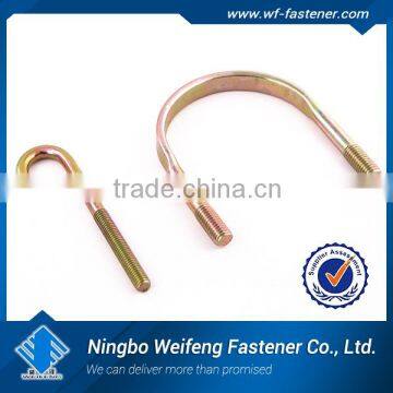 High quality strength zinc plated rubber u-bolt good price ningbo fastener suppliers manufacturers exporters