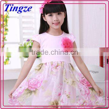 Fashion children new pretty frocks flower princess baby girl summer dress designs