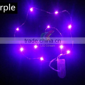 CR2032 Button Battery 1M 10LED Mini LED string Light for Flower Decoration