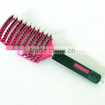 vent design massage boar bristle mixed nylon hair brush