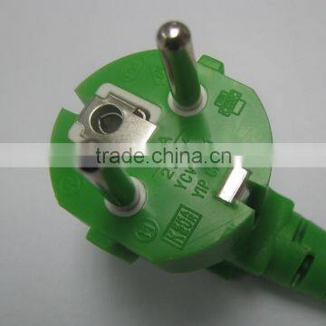 Russian 16A 250V angled type green GOST-R power plug