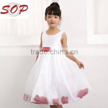 2016 Latest Children Kids Fashion Frock Wedding Dress Model For 9 Years Old Flower Girl