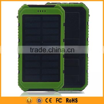 8000mAh Solar Power Bank Portable with 2 USB Ports