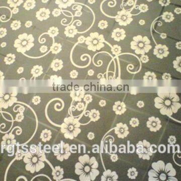 Colored etching stainless steel plate