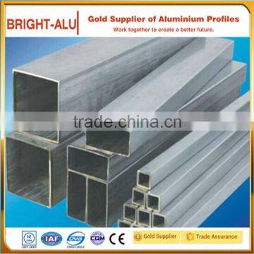 Aluminium square tube with screw hole threaded extruded 6061 t6