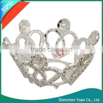 Heart Style Rhinestone Crown Tiara For Wedding Bridal