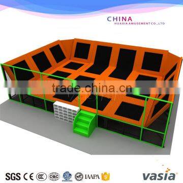 Vasia CE sky zone rectangule jumping trampoline park with basketball hoop for sale                        
                                                                                Supplier's Choice