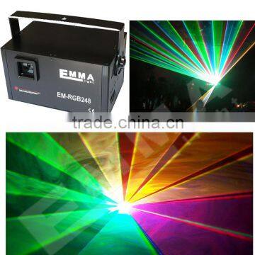 new RGB Full color 3000mW DMX512 Laser Stage Lighting Scanner effect light DJ Disco Party Xmas Lights Show Remote Digital DMX