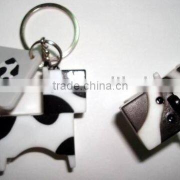 vinyl pvc cow toy with key chain,cow toy for promotional gift