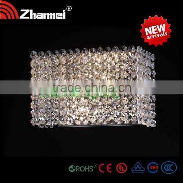 Crystal square shape bedside light ,Crystal Wall Lamp for Bedroom