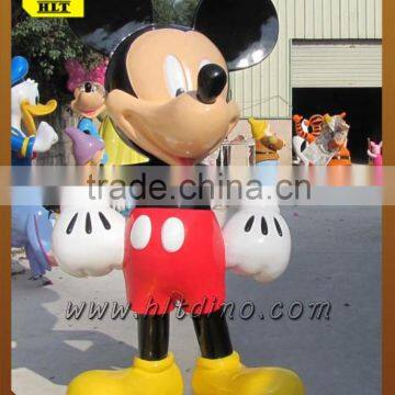 Handmade amusement park decoration fiberglass mickey mouse statue