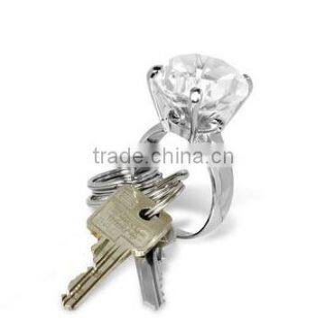 Wholesale crystal diamond top key ring/keychain/keyholder for wedding