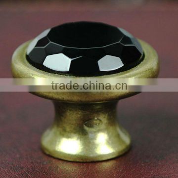 Crystal glass cabinet knobs from China factory Antiqued style