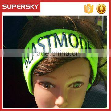 A-109 custom sport fleece headband winter elastic fleece hair wrap polar fleece sports headband