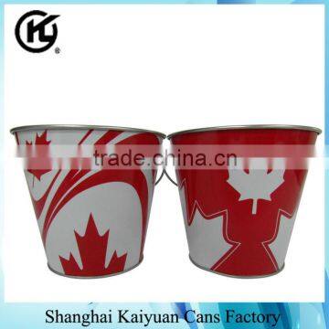 High Quality Round Gift Bucket Tin Can Box (various Lids and Printing)