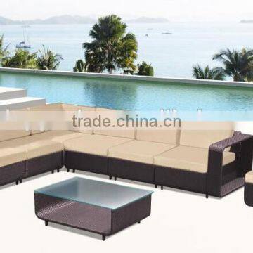 8 pcs rattan modern design garden leisure sofa set outdoor furniture