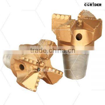 high cost performance PDC drag bits / 4 wings water well drilling PDC drag bits