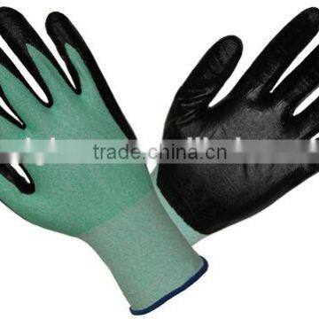 13 gauge HPPE+glass fiber mixed liner with ultra-thin nitrile coated glove