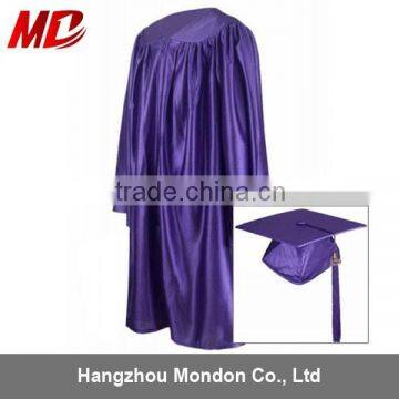 Children Graduation Cap and Gown Shiny Purple