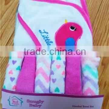 Soft washcloths hooded towel baby towels bath set