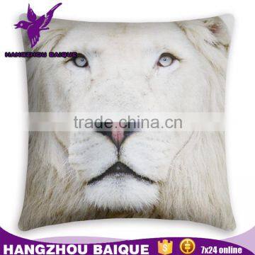 New Fashion Custom White Lion 3D Digital Printed Stretch Bulk Cushion Cover