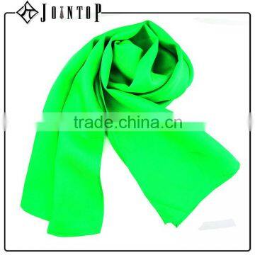 fashion girl stock chinese thin silk green summer scarf custom
