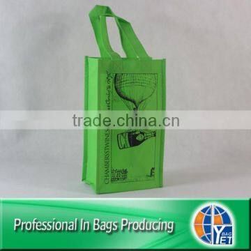 Lead-free Screen Logo Non Woven 2 Bottle Beer Gift Bag