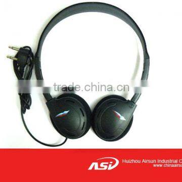 Double Pin Aviation Headphone in Aircraft