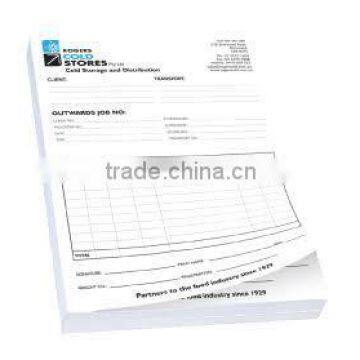 Customize triplicate carbonless invoice book for Hotel Finance Banking