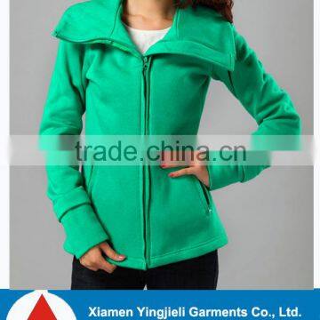 Plain fleece jacket solid fleece jacket and blank jacket for women cheap fleece jacket