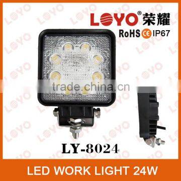 Hot Sale!!! Multifunctional Super Bright Off-road 24W LED Work Light, Cheap LED Work Light, Car LED Work Light