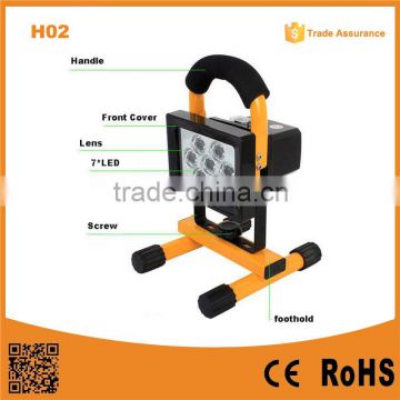 H02 Super bright LED portable work light,10W Rechargeable Led Flood Light