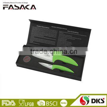 GB201 Set of 2pcs Ceramic knives with Gift Box Packing Hight quality Ceramic Knife Set