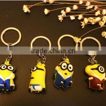 Minions keychian / creative minions rubber keychain