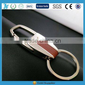 2016 new design metal leather keychain