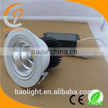 Fashionable Design White Housing Cut Out Dia 145MM RA>80 75-80LM/W 2014 Recessed LED COB Down Light