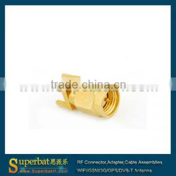 SMA male vertical pcb mount Jack Straight connector