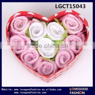 Wedding Souvenirs Box Gift Rose Shapes Towels Wholesale photo-2