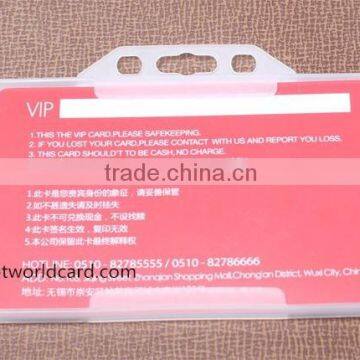 for plastic ID card enclosed clear Hard Card Holder