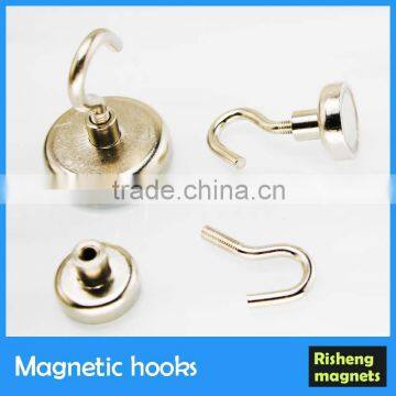 Neodymium magnet with hook China supplier magnetic hook ndfeb n42 magnet