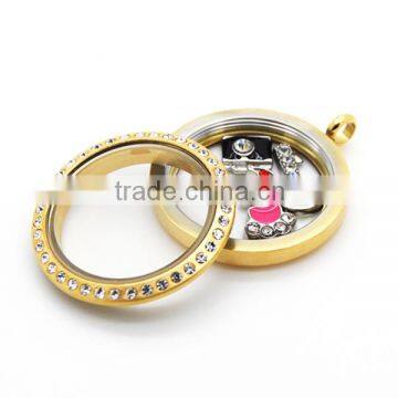 Brand new popular stainless steel jewelry hot selling gold locket designs jewelry gold locket yellow gold lockets LP9140-1